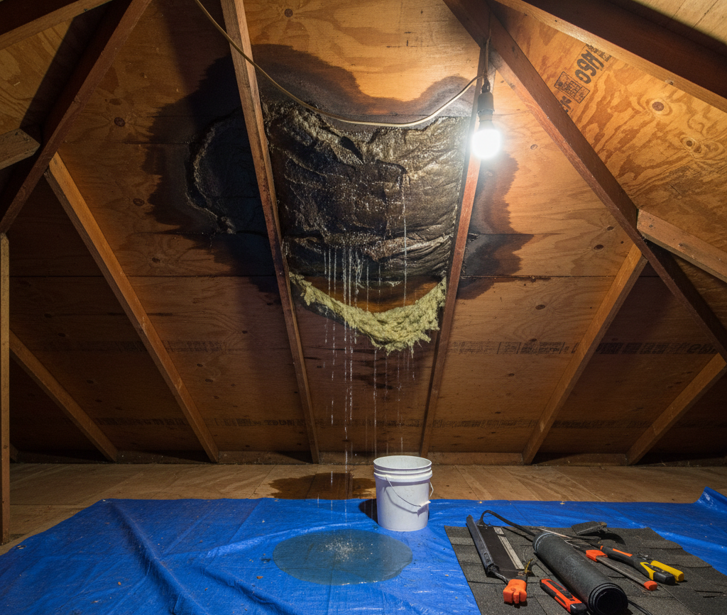 Before roof repair leak fix in Michigan. Call (877) 825-6789.