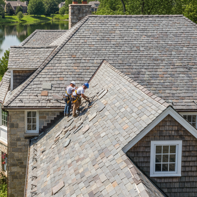 Bloomfield Township slate repair near Quarton Lake by Valor Roofing LLC. Call (877) 825-6789.