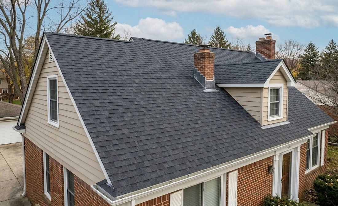 after roof replacement photo by valor roofing llc in michigan