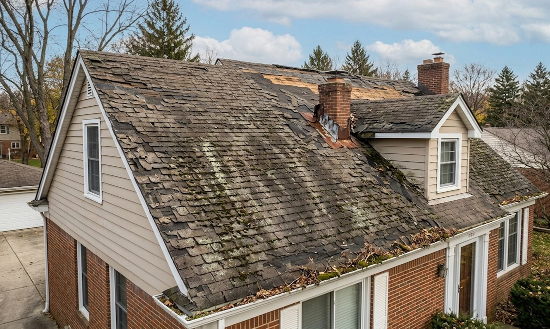 before roof replacement photo by valor roofing llc in michigan