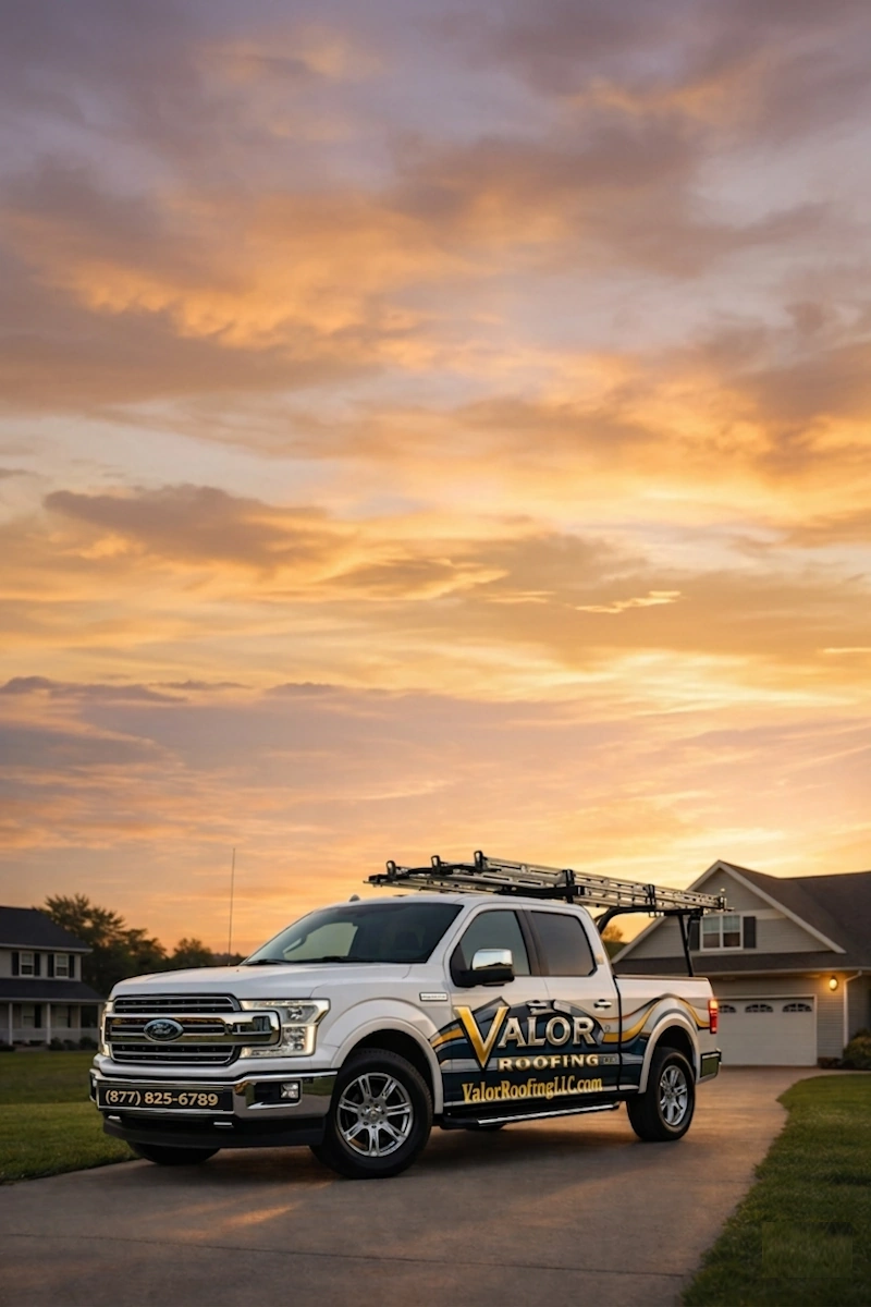 Valor Roofing Black Truck